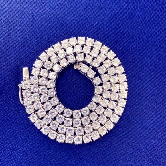 925 Real Silver 4mm ice 18" Tennis chain